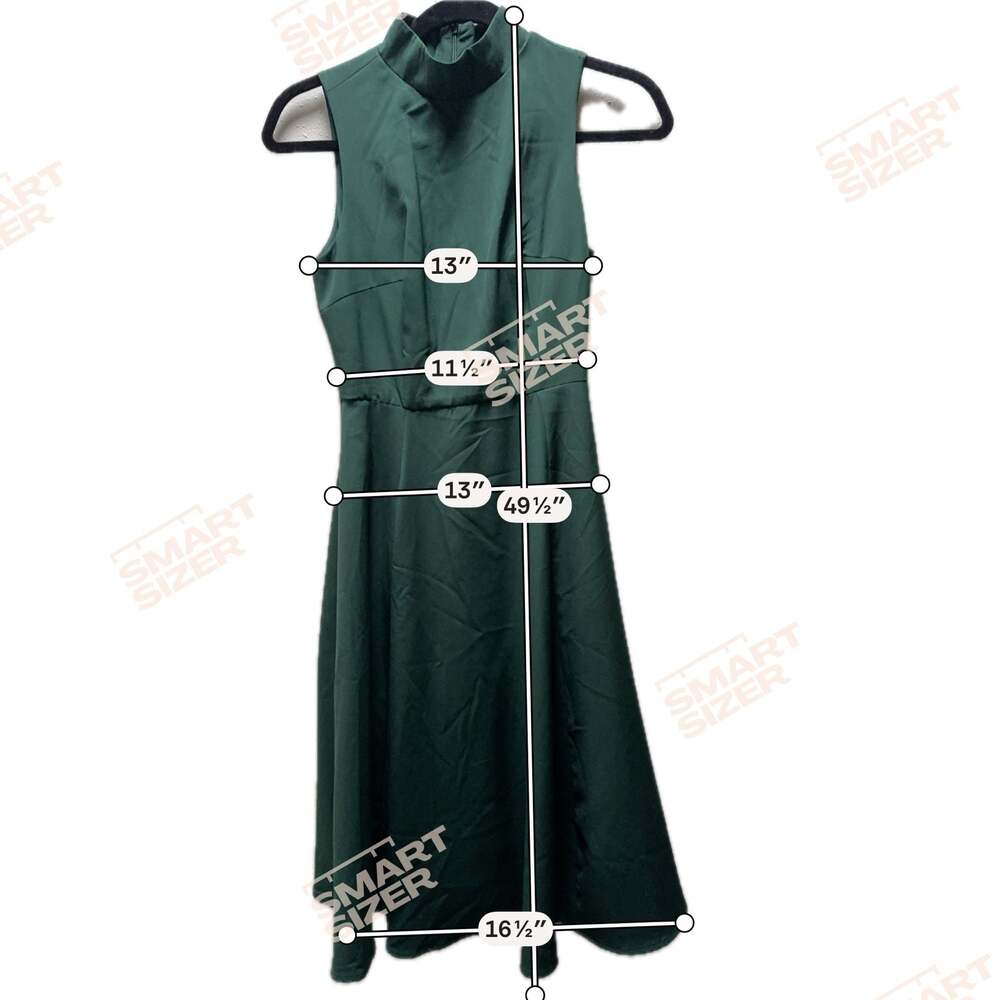 Lulus Sleeveless High-Neck A-Line dark Forest green sz s summer wedding bridal g